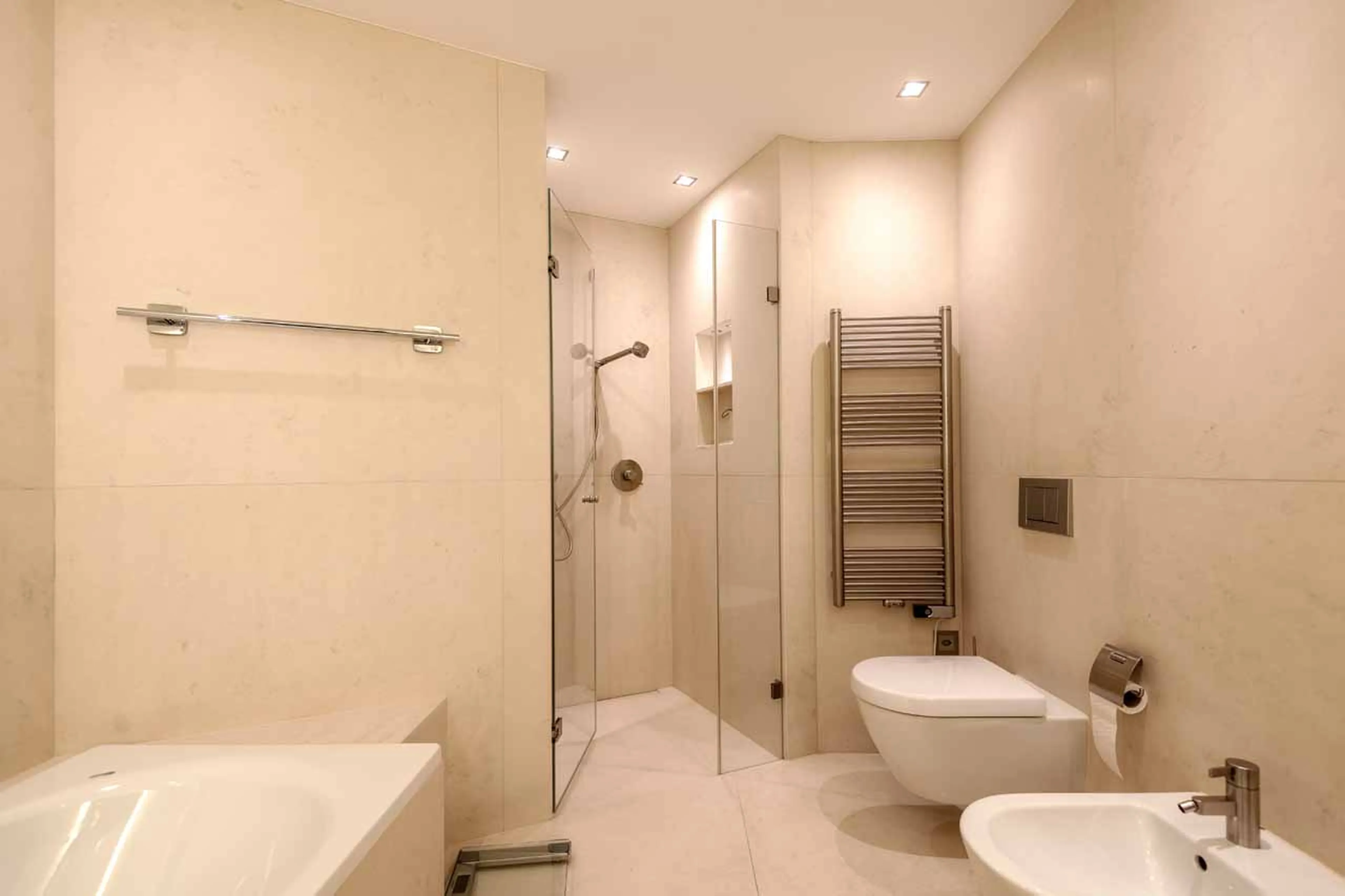 En-suite bathroom at Villa Grialetsch in Klosters