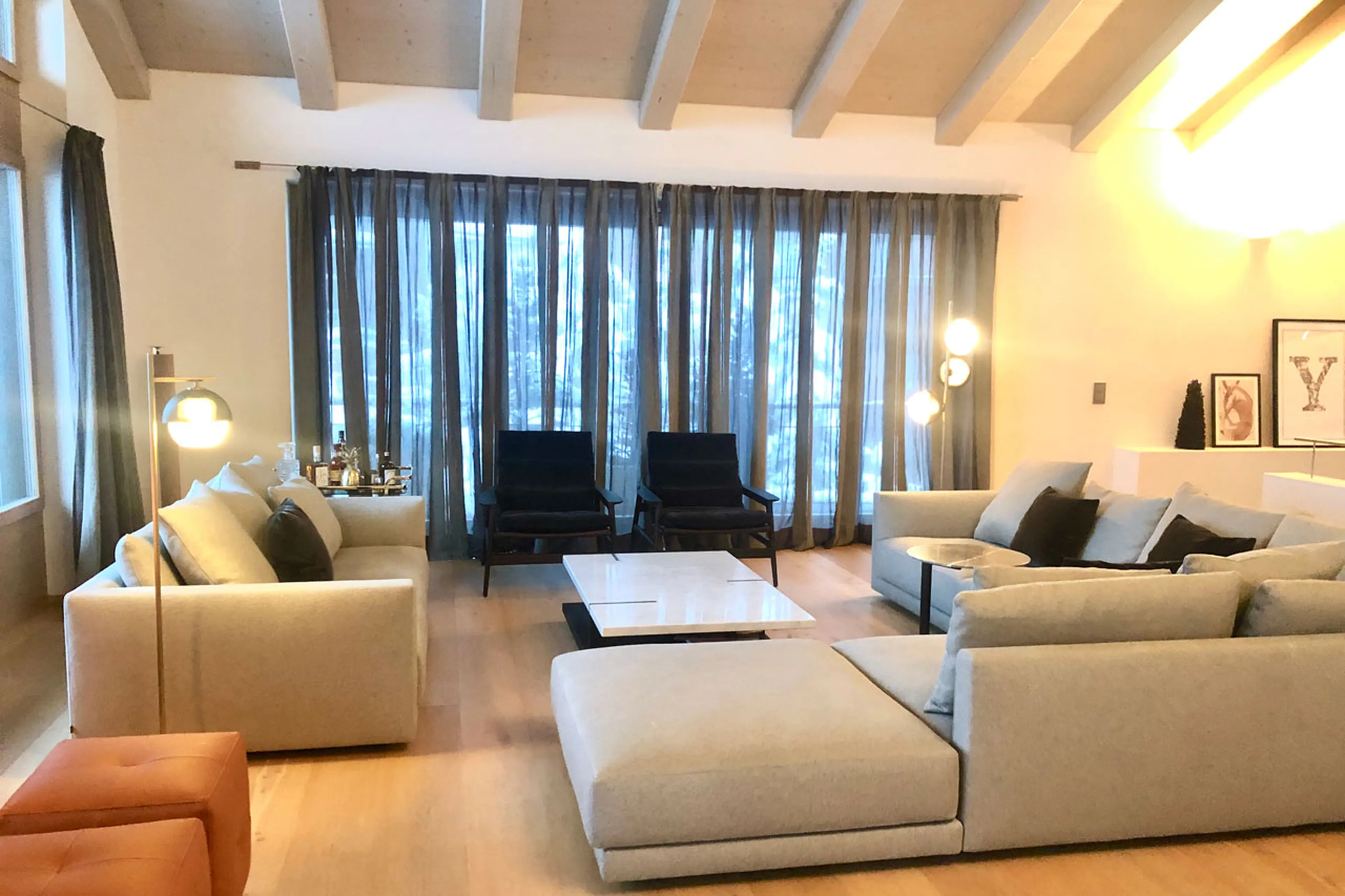 Living area at Villa Grialetsch in Klosters