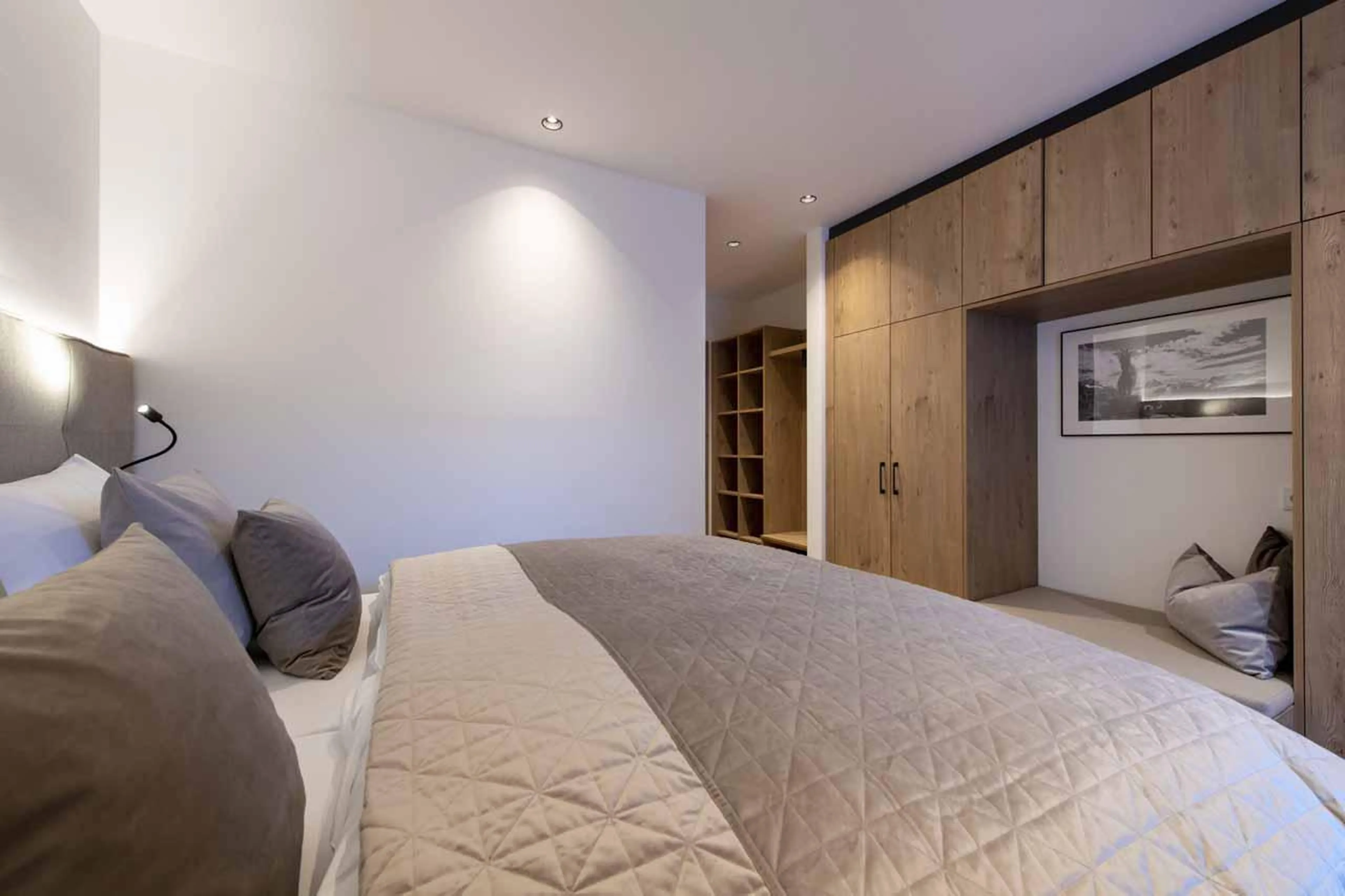 Plenty of storage in bedroom two at Villa Villekulla in St Anton