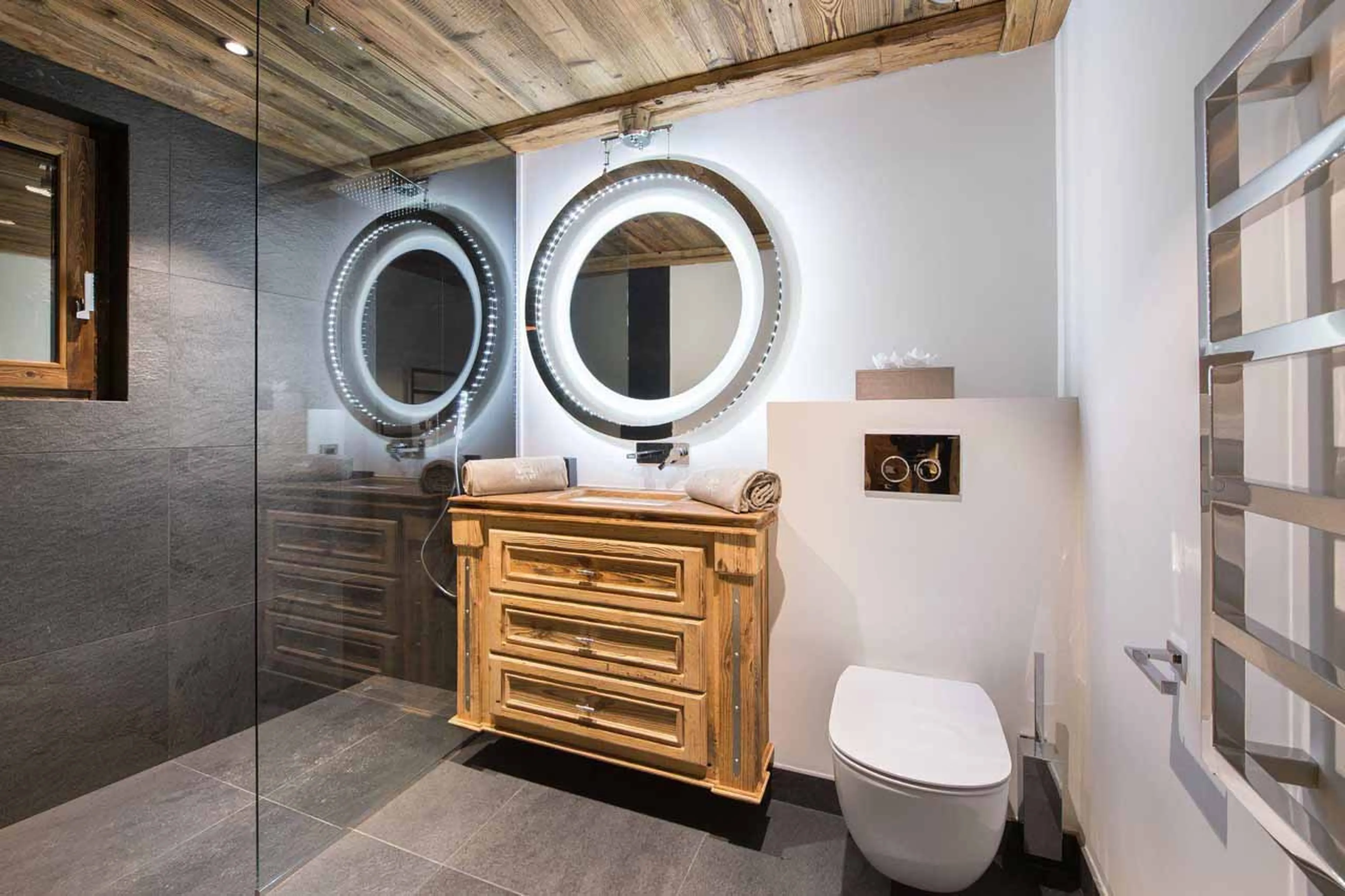 Bathroom five at White Chalet in Courchevel Le Praz