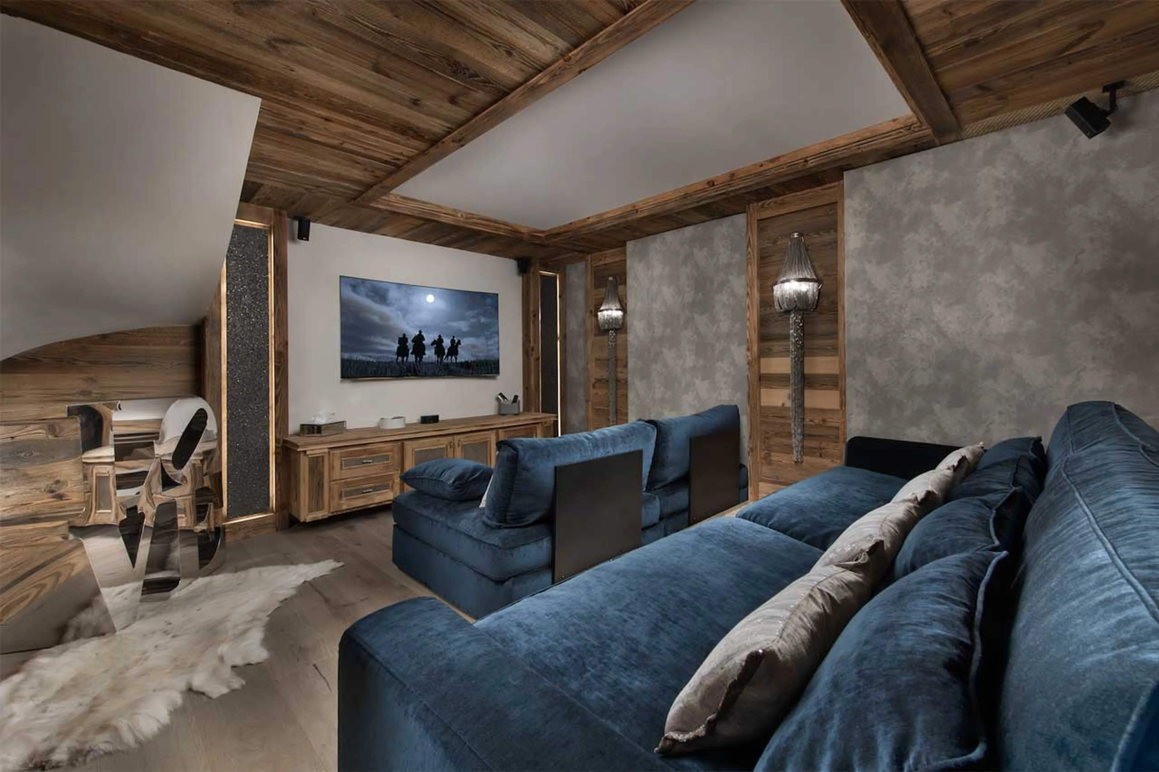 TV room at White Chalet in Courchevel Le Praz