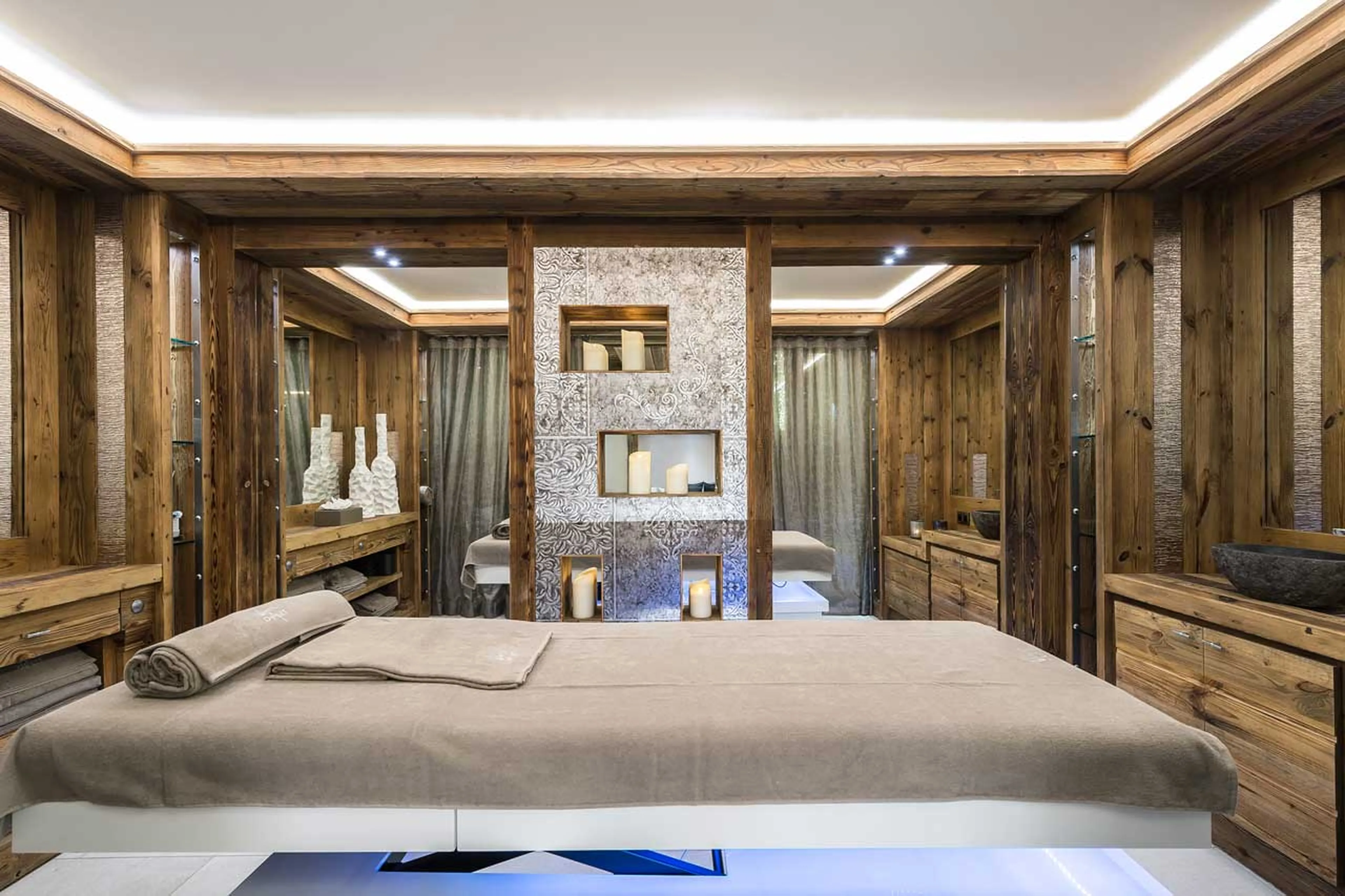 Massage room at White Chalet in Courchevel Le Praz