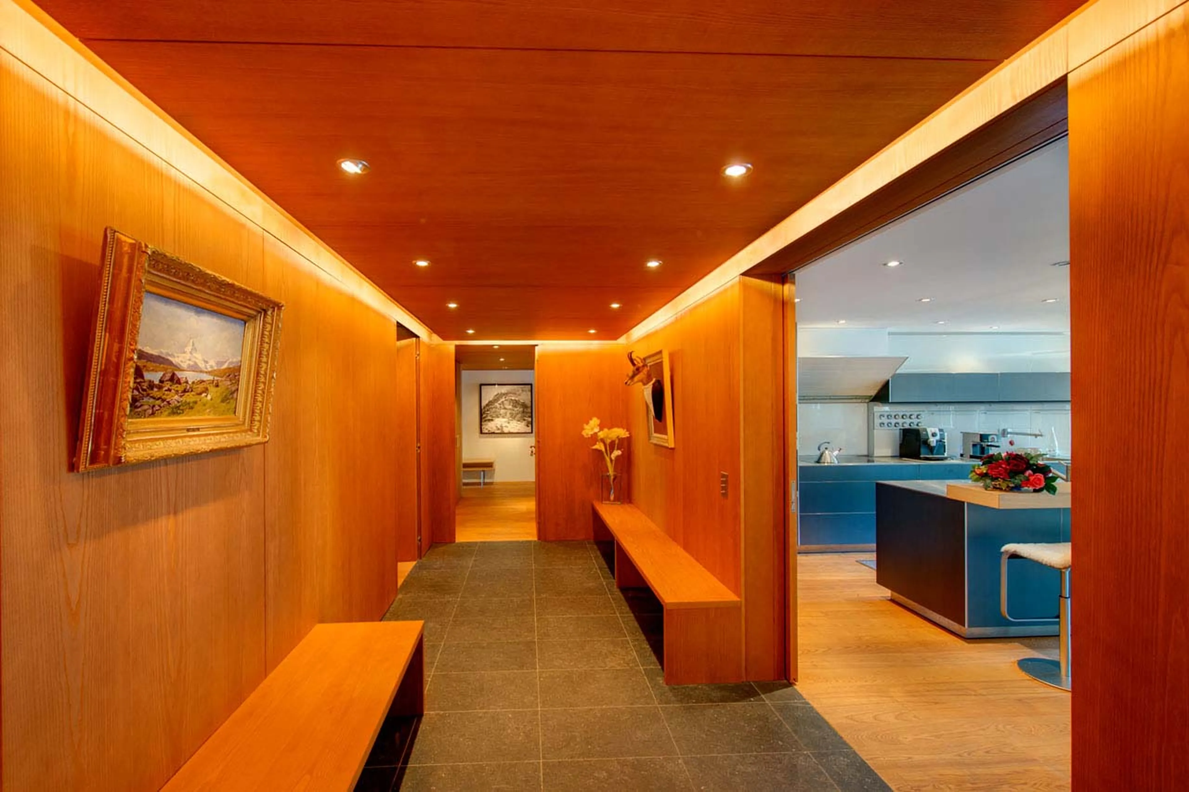 Entrance hall at Whymper Residence in Zermatt