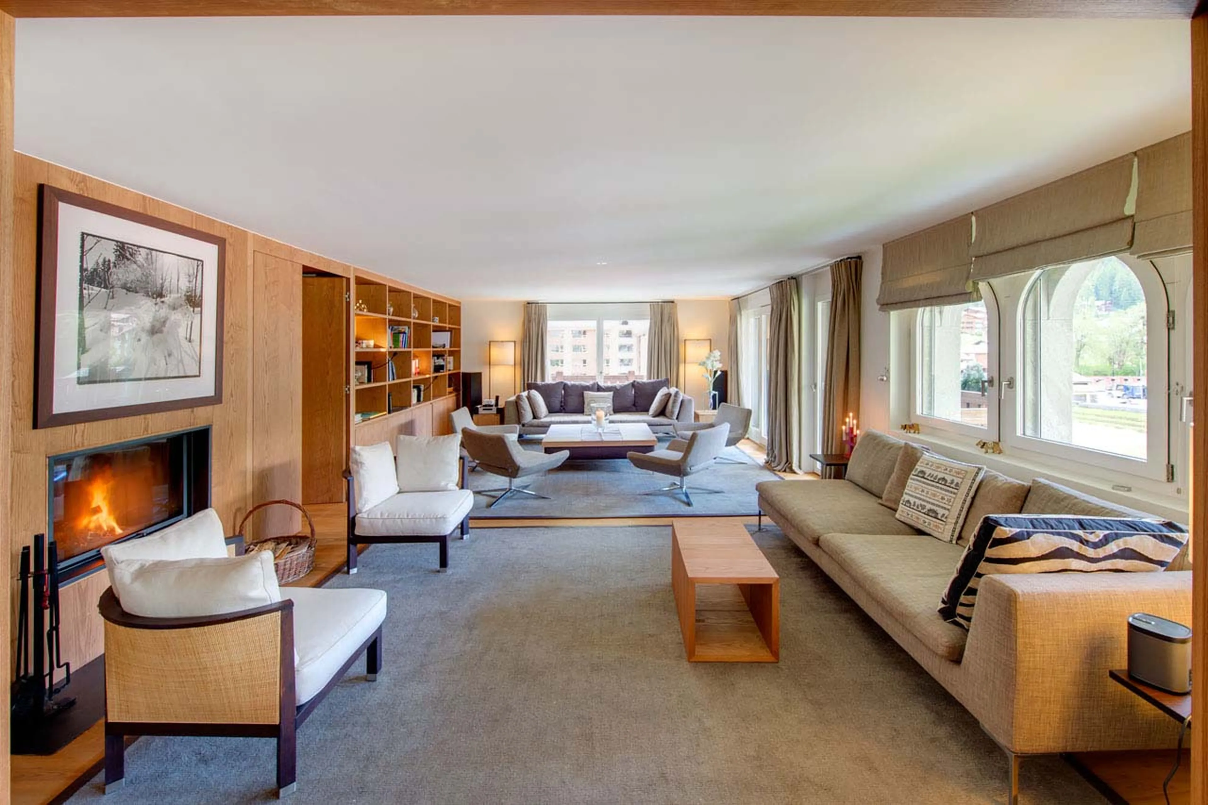 Living area at Whymper Residence in Zermatt