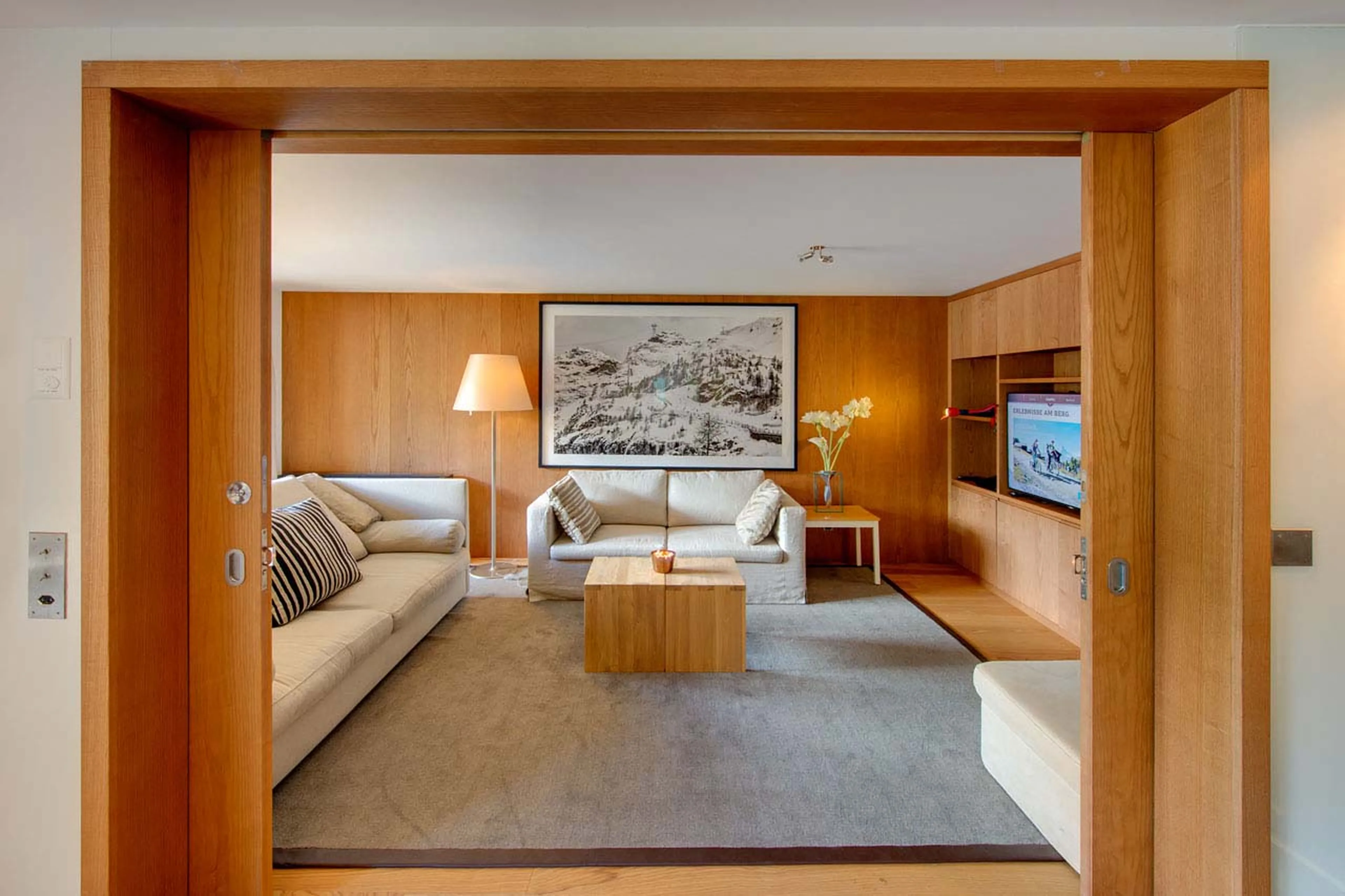 TV room at Whymper Residence in Zermatt