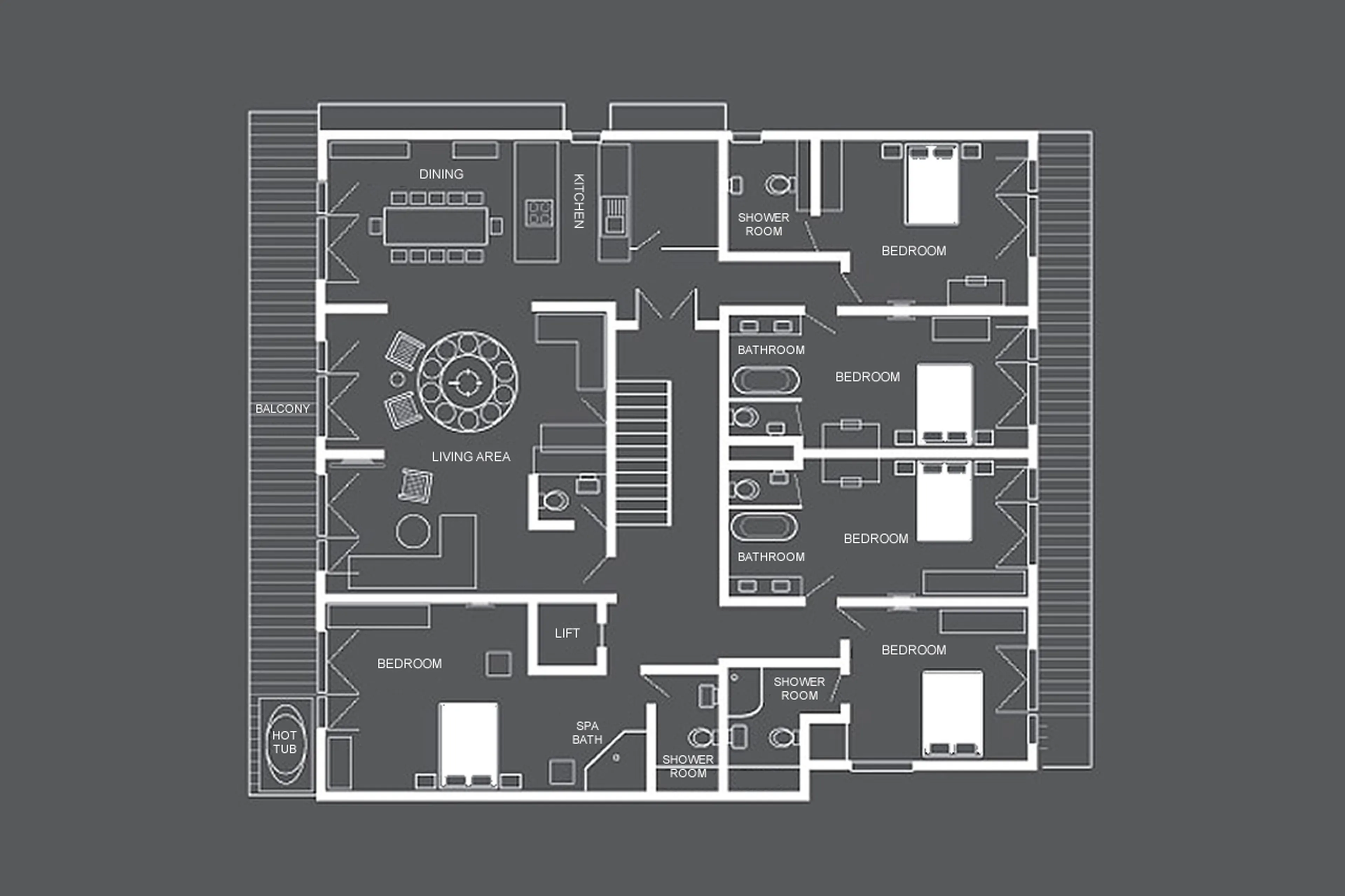 Floor plan of Zermatt Lodge in Zermatt