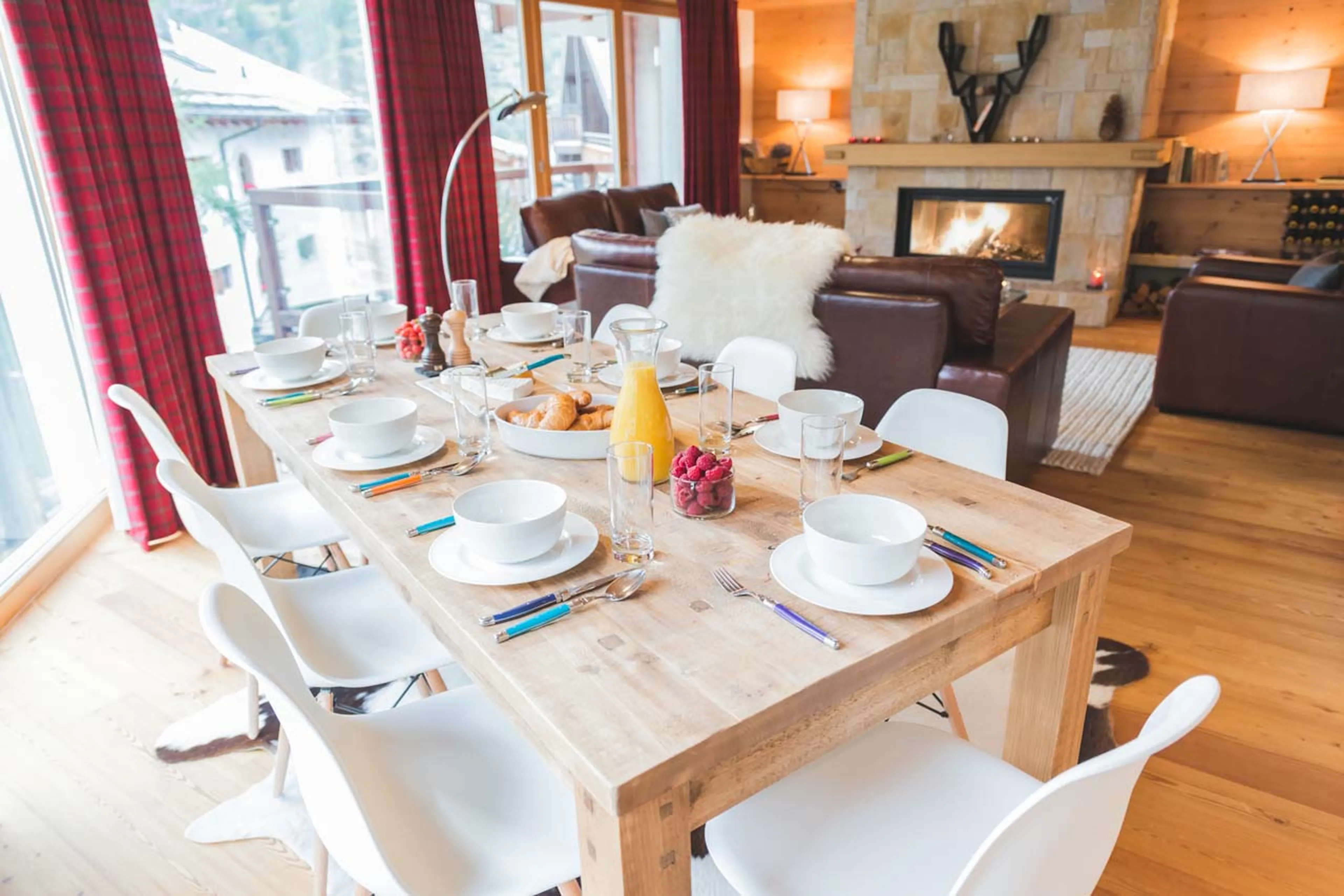 Breakfast time at Apartment D'Amore in Zermatt