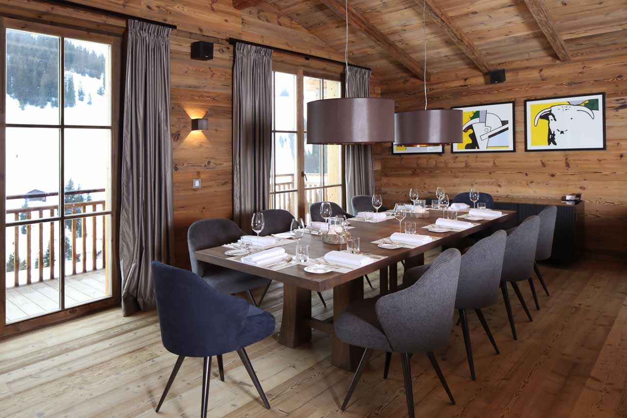Dining area at Severins Residence in Lech